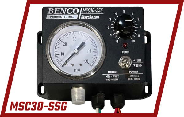 BENCO Manufacturing MSC30-SSG 12V Motor Controller with Stainless Steel Gauge