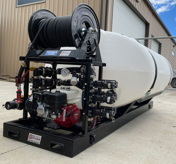400 gallon BENCO PROFESSIONAL SERIES skid-mounted pickup roadside sprayer output plumbing