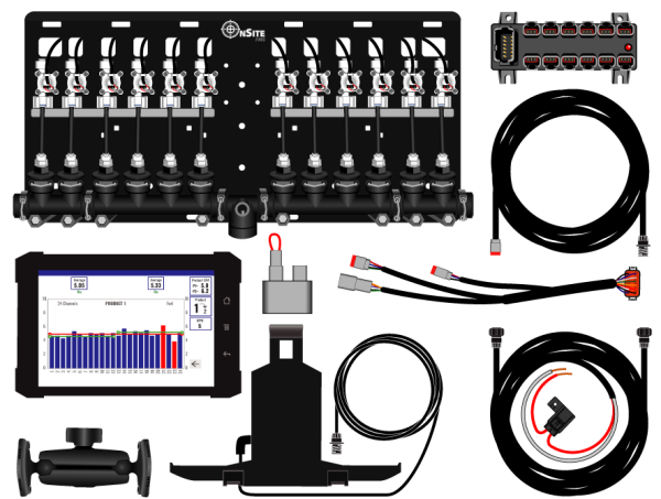 12 row wired OnSite FMS+ System - Complete Kit. 217-01-12r25w & 217-01-12r38w