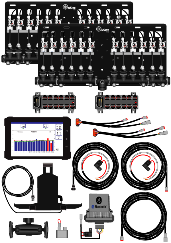 24 row Bluetooth OnSite FMS+ System - Complete Kit. 217-01-24r25b & 217-01-24r38b