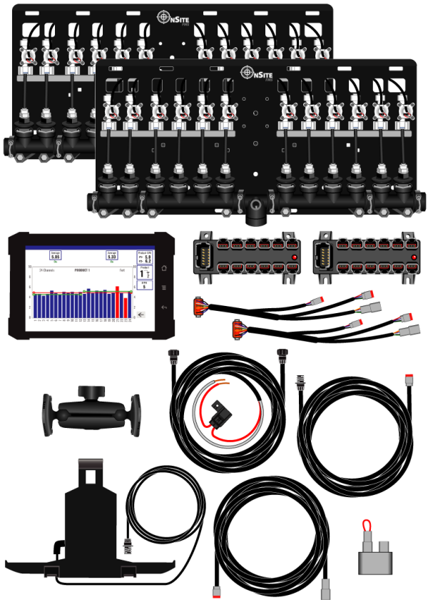 24 row Wired OnSite FMS+ System - Complete Kit. 217-01-24r25w & 217-01-24r38w