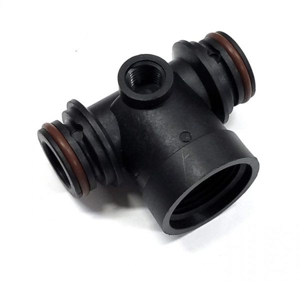 Wilger 1" FPT Tee to ORS Manifold Inlet with drillable gauge port