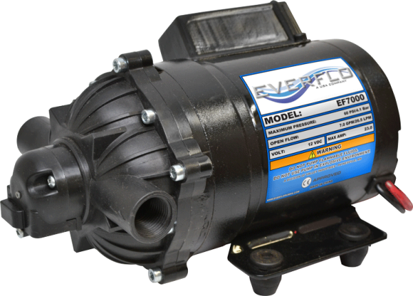 7.0 GPM Everflo EF7000 diaphragm pump with 60 PSI switch