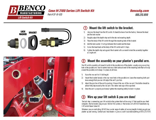 BENCO Push Button Lift Switch Kits for planters