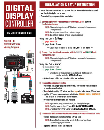 BENCO MSC30-DD Motor Controller Installation Guide