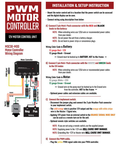 BENCO MSC30-PWM Motor Controller Installation Guide