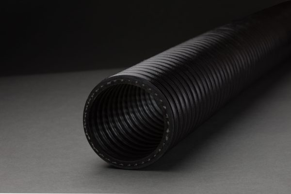 BENCO's KF Series Hose (black) features an outer plastic helix for wear resistance and is reinforced for higher pressure handling