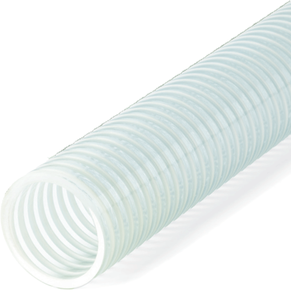 BENCO's PS Series PVC Suction Hose features an inner hard PVC helix for strength with a flexible PVC inner and outer shell for smooth flow